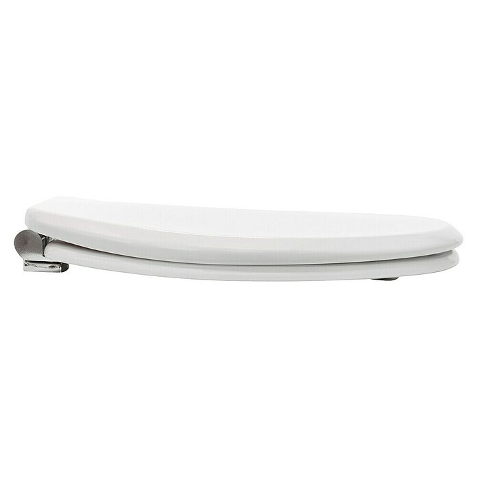 Poseidon Tapa de WC (Blanco, Núcleo de madera, Caída amortiguada)