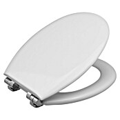 Poseidon Tapa de WC (Blanco, Núcleo de madera, Caída amortiguada)