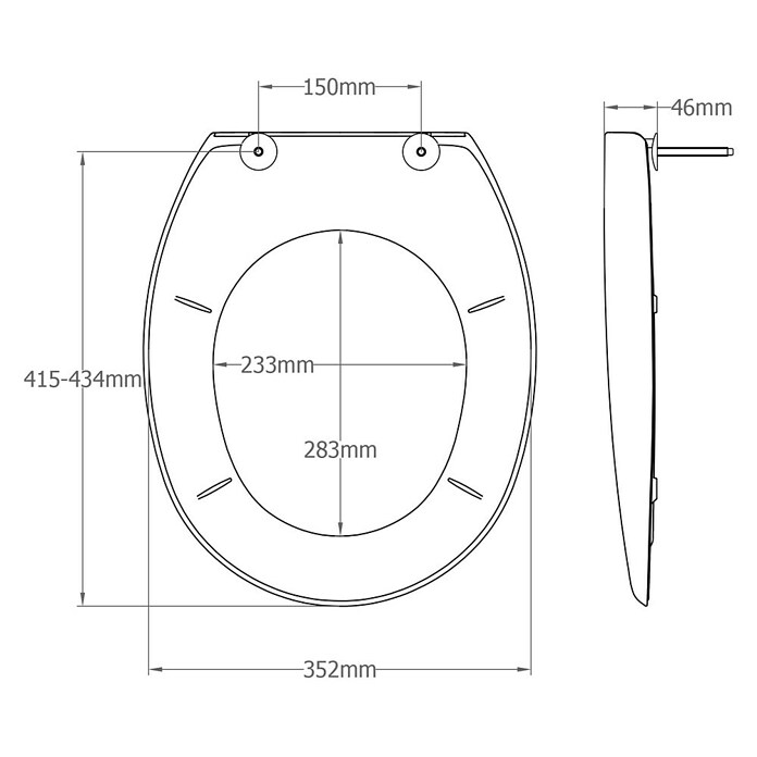 Poseidon WC deska Astra  (Termoplast, Bele barve) | 3775 - WC-Sitz Kunststoff | DADI - WC-Sitze | DAD - Badausstattung | DA - Badausstattung/Bäderwelt | D - Sanitär | BAUHAUS