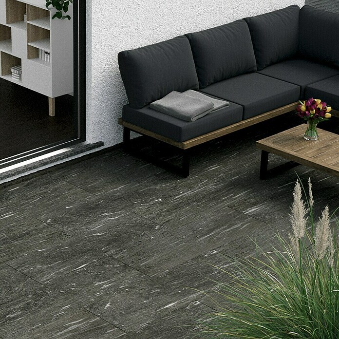 Marazzi Terrassenfliese Esterno 20T Davos (40 x 120 x 2 cm, Anthrazit, Matt) | BAUHAUS