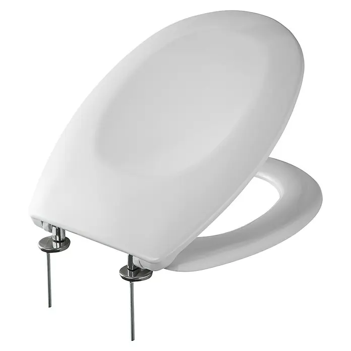 Poseidon WC-Sitz Hamburg - Duroplast, Weiß, Ohne Absenkautomatik - Weißer Toilettensitz mit Befestigungselementen für eine einfache Installation. Die perfekte Ergänzung für jedes Badezimmer.