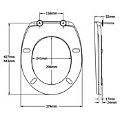 Poseidon WC-Sitz Frankfurt (Ohne Absenkautomatik, Duroplast, Weiß) | BAUHAUS