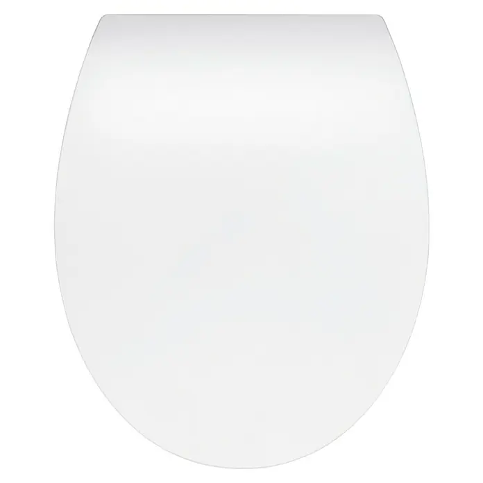 Bemis WC-Sitz Slim - Duroplast, Weiß, Mit Absenkautomatik - Bild einer weißen Toilettenbrille in länglicher Form, ideal für Badezimmerausstattungen mit Fokus auf Hygiene und Komfort.
