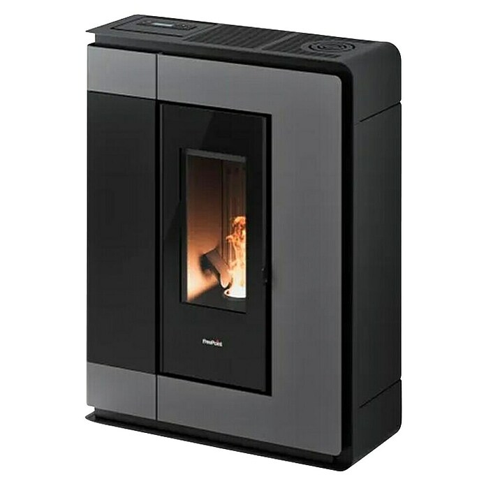 FreePoint Estufa de pellets Arco canalizable (9 kW, Volumen de calefacción: 70 m³ - 238 m³, Negro y titanium) | BAUHAUS