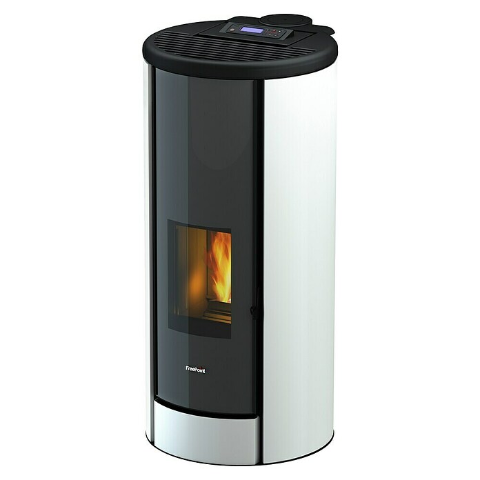 FreePoint Estufa de pellets Breeze Wifi (8,67 kW, Volumen de calefacción: 58 m³ - 218 m³, Blanca) | BAUHAUS