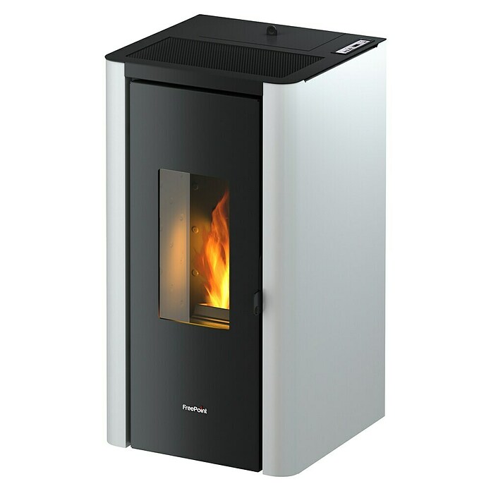 FreePoint Estufa de pellets Indigo Evo (7 kW, Volumen de calefacción: 71 m³ - 200 m³, Blanca) | BAUHAUS