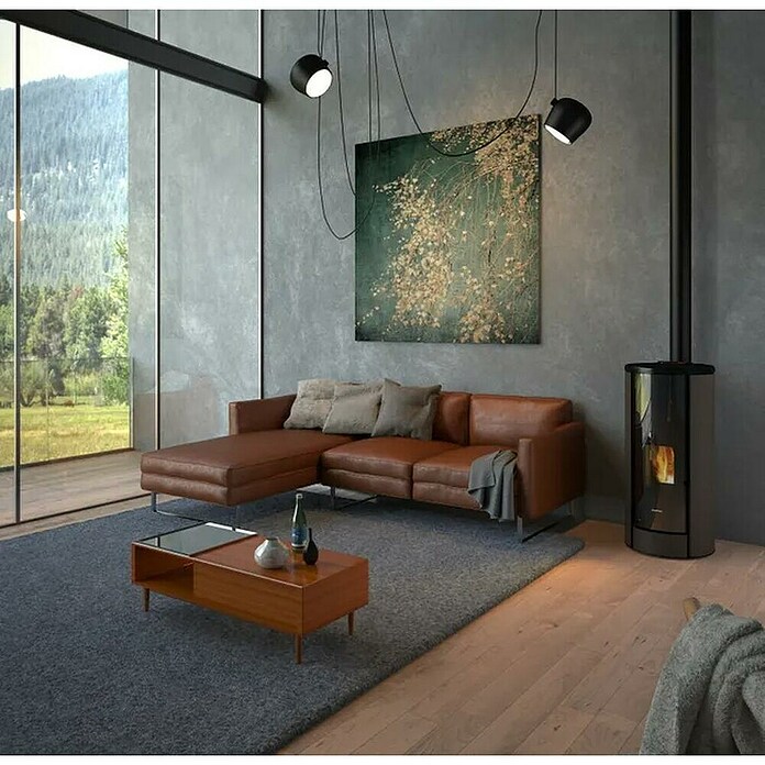 FreePoint Estufa de pellets Breeze Wifi (8,67 kW, Volumen de calefacción: 58 m³ - 218 m³, Gris) | BAUHAUS