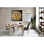 Leinwandbild Akustikbild (Black & Gold, B x H: 150 x 150 cm) | BAUHAUS