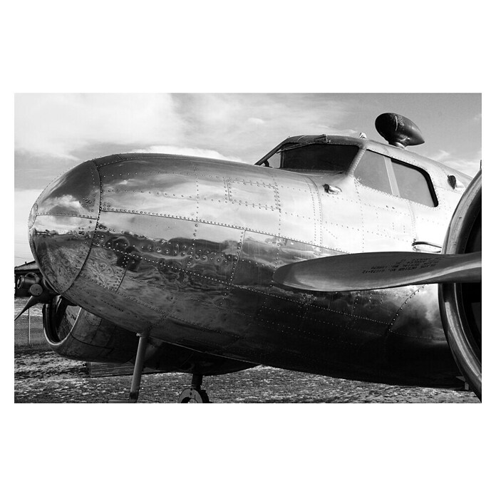 Leinwandbild Akustikbild (Retro Flugzeug, B x H: 70 x 50 cm) | BAUHAUS