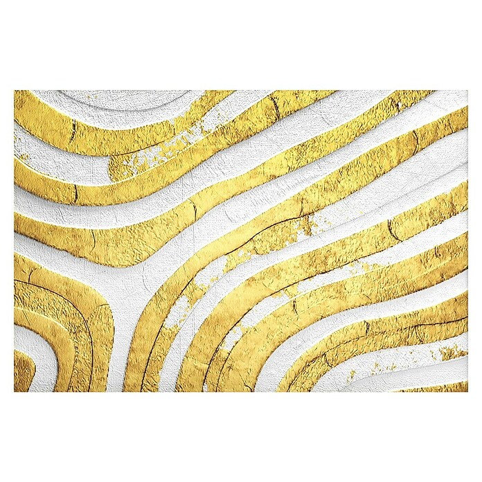 Leinwandbild Akustikbild (Gold & Weiß, B x H: 90 x 60 cm) | BAUHAUS