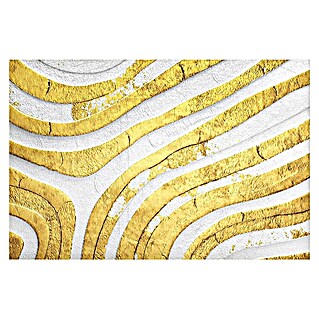 Leinwandbild Akustikbild (Gold & Weiß, B x H: 70 x 50 cm)