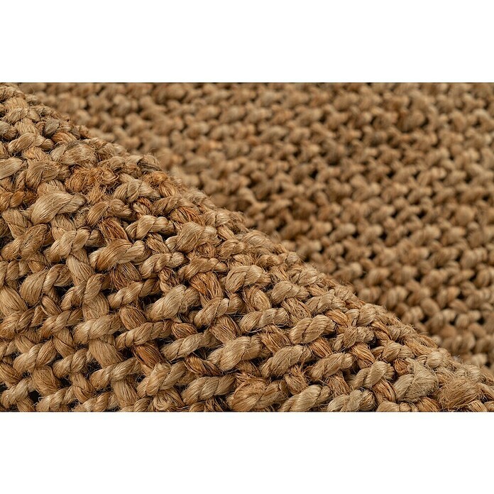 Juteteppich Nature 502 (Naturbraun, Durchmesser: 100 cm, 100 % Jute) | BAUHAUS