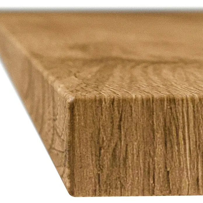Pur Iternal Black Edition Tischplatte Vintage - Eiche, 200 x 80 x 4 cm - Nahaufnahme einer Tischplatte mit Holzmaserung.