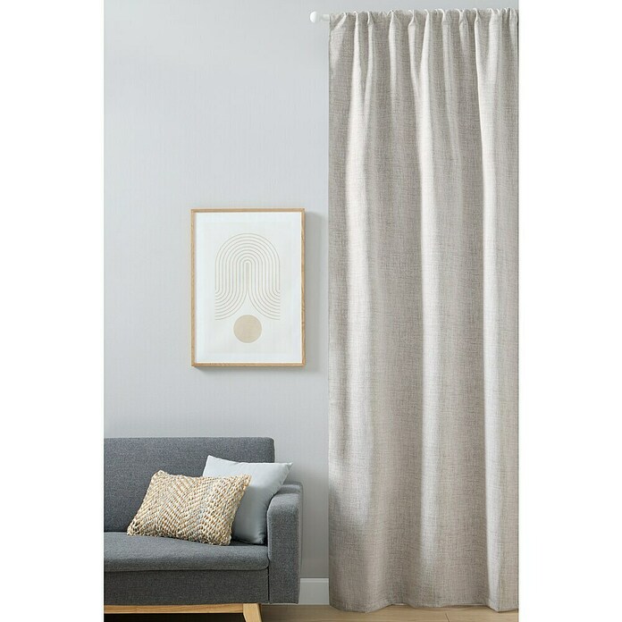 Cortina Oscurante Pasabarra Termorreguladora (An x Al: 140 x 300 cm, 100% poliéster, Gris) | BAUHAUS