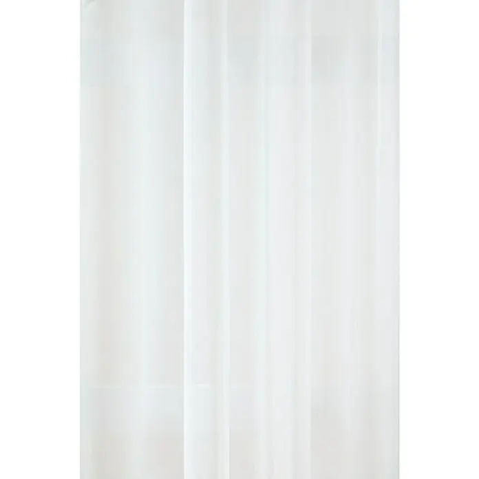 Cortina con ollaos Venecia - An x Al: 140 x 260 cm, Blanco, Materiales naturales - Cortinas blancas y suaves que dejan filtrar la luz suavemente, creando un ambiente aireado. Ideal para una atmósfera luminosa y acogedora en la habitación.
