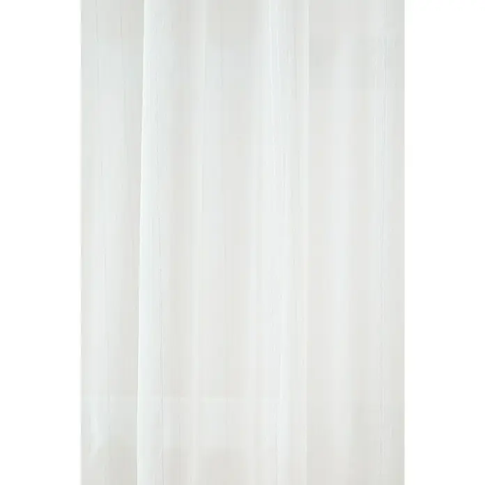 Visillo para ventana Rin - An x Al: 140 x 260 cm, 100% poliéster, Blanco - Elegante cortina blanca con rayas sutiles, creando un ambiente luminoso y aireado. Perfecto para añadir un toque de estilo a cualquier habitación.
