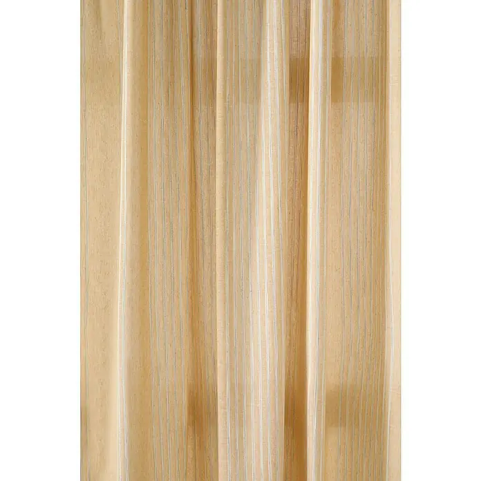 Cortinas Pasabarra Rayas Vigore - An x Al: 140 x 260 cm, Mostaza, Materiales naturales - Cortinas beige a rayas que filtran la luz suavemente, añadiendo un toque elegante a cualquier habitación con líneas delicadas.