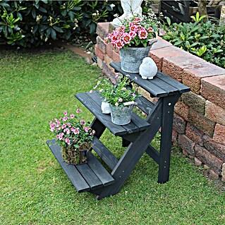 Promadino Blumentreppe  (60 x 50 x 56 cm, Anthrazit)