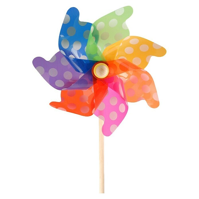 Windmühle (Länge: 75 cm, Bunt, Durchmesser: 31 cm, Punkte) | BAUHAUS