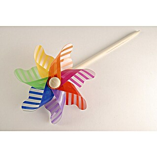 Windmühle (Länge: 110 cm, Durchmesser: 42 cm, Bunt, Streifen)