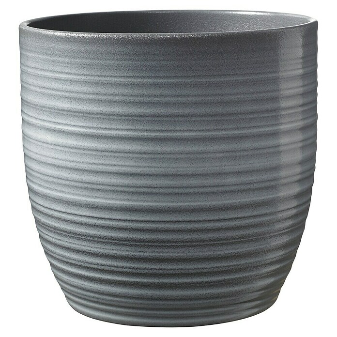 Soendgen Keramik Okrugla tegla za biljke  (Vanjska dimenzija (ø x V): 14 x 13 cm, Svijetlosive boje, Keramika, Sjaj) | BAUHAUS
