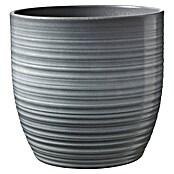Soendgen Keramik Okrugla tegla za biljke  (Vanjska dimenzija (ø x V): 14 x 13 cm, Svijetlosive boje, Keramika, Sjaj) | BAUHAUS
