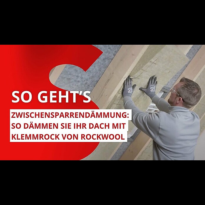 Rockwool Steinwolle Klemmrock 035 (Stärke: 120 mm, Wärmeleitfähigkeit: 0,035 W/(mK)) | BAUHAUS