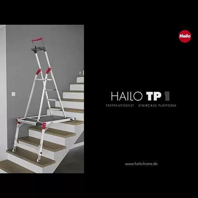 Hailo Treppenpodest TP1 - Belastbarkeit: 150 kg, Aluminium - Hailo TP1 Treppenpodest