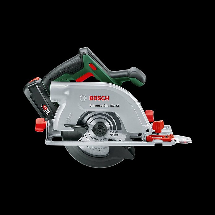 Bosch Power for All 18V Akku-Handkreissäge UniversalCirc 18V-53 (18 V, Ohne Akku, 4 300 U/min, Durchmesser Sägeblatt: 160 mm) | BAUHAUS