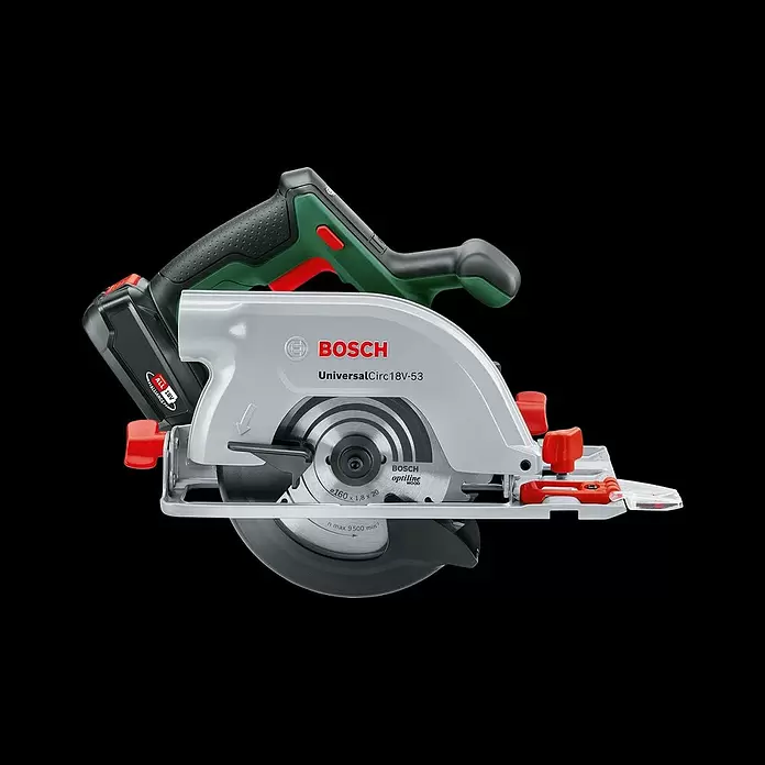 Bosch Power for All 18V Sierra circular de batería UniversalCirc 18V-53 - 18 V, Sin batería, 4.300 r.p.m., Diámetro hoja de sierra: 160 mm - Akku-Kreissge Bosch UniversalCirc 18V-53  Tutorial: wie sge ich richtig