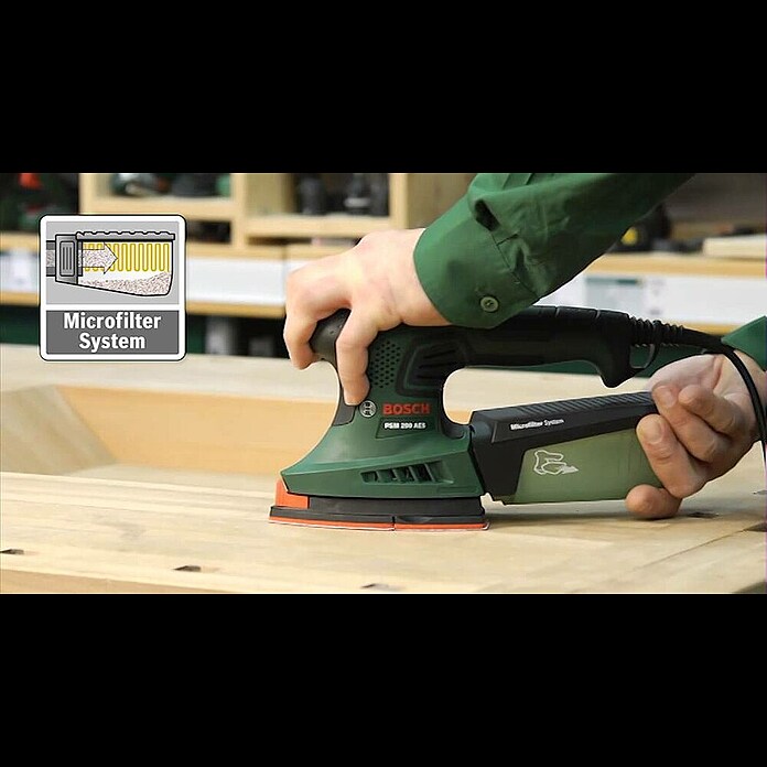 Bosch Elektro-Multischleifer PSM 200 AES (200 W, Leerlaufschwingzahl: 6 000 U/min - 26 000 U/min, Durchmesser Schwingkreis: 1,8 mm) | BAUHAUS