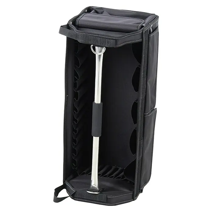 Hepco & Becker Werkzeugtasche Profi-Installateurtasche 5857 - L x B x H: 290 x 620 x 310 mm, Polyester - Tasche für Blasrohre: Eine schwarze Tasche zur Aufbewahrung und zum Transport von Blasrohren mit robusten Tragegriffen.