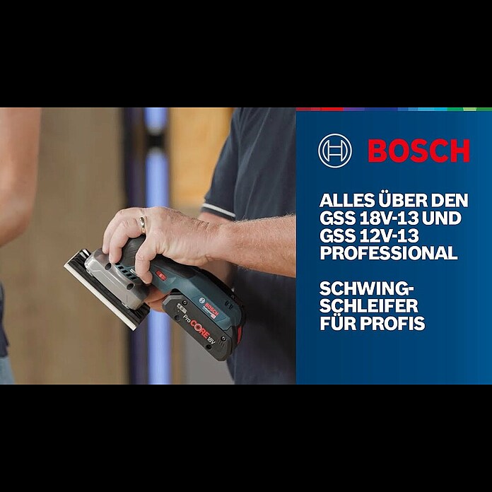 Bosch Professional AMPShare 18V Akku-Schwingschleifer GSS 18V-13 (18 V, Ohne Akku, Leerlaufschwingzahl: 12 000 U/min - 20 000 U/min) | BAUHAUS