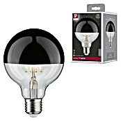 Paulmann Bombilla LED (E27, Blanco cálido, Claro/Negro, G95, Brillante)