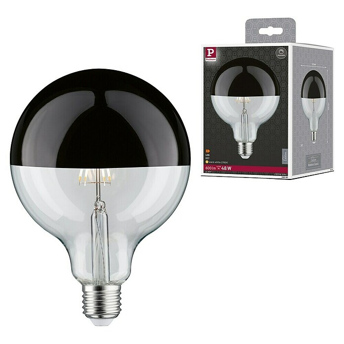 Paulmann LED svjetiljka (E27, Topla bijela, null, G125, Sjajno)