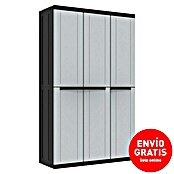 Terry Armario de PVC CLine (L x An x Al: 39 x 102 x 166,5 cm, Número de puertas: 3 ud., Carga límite balda: 20 kg, Gris/Negro) | BAUHAUS