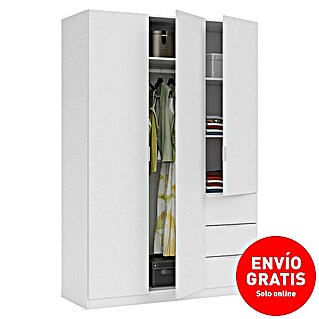 Armario para ropa Momi (L x An x Al: 52 x 135 x 200 cm, Blanco, Espesor: 15 mm)
