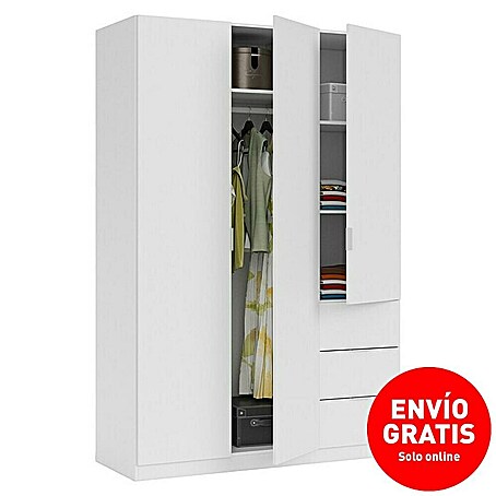 Armario para ropa Momi (L x An x Al: 52 x 135 x 200 cm, Blanco)