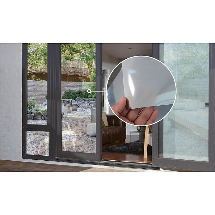 Lámina de vinilo estático Efecto Espejo (L x An: 150 x 75 cm, Plateado) | BAUHAUS