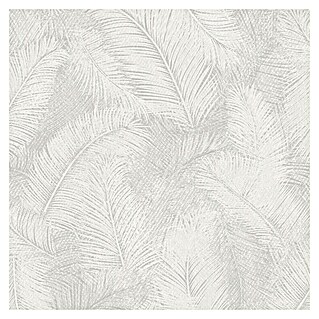 Papel pintado Pluma plata (Plata, 10 x 0,53 m)
