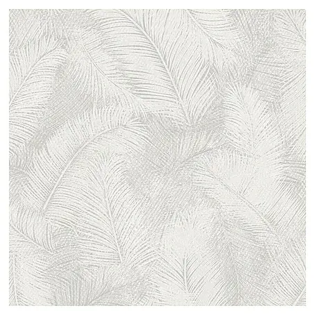 Papel pintado Pluma plata