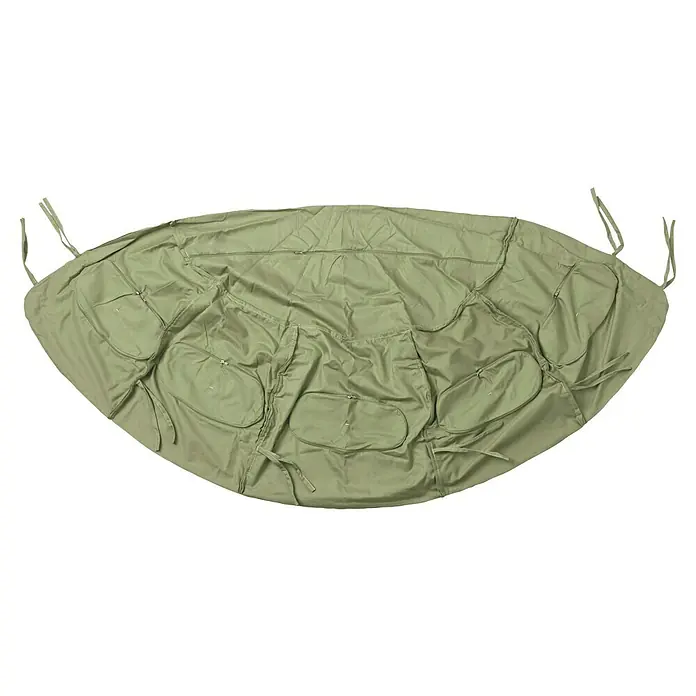 Amazonas Hängesessel Globo Royal Chair - L x B x H: 176 x 72 x 118 cm, Natur/Grün - Hier ist eine olivgrüne Babywanne-Wickelauflage mit Taschen und Bindebändern. Die Auflage bietet Komfort und Ordnung beim Wickeln.