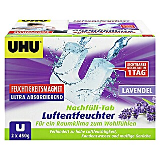 UHU Luftentfeuchter-Tabs (Lavendel, 2 Stk. x 450 g)