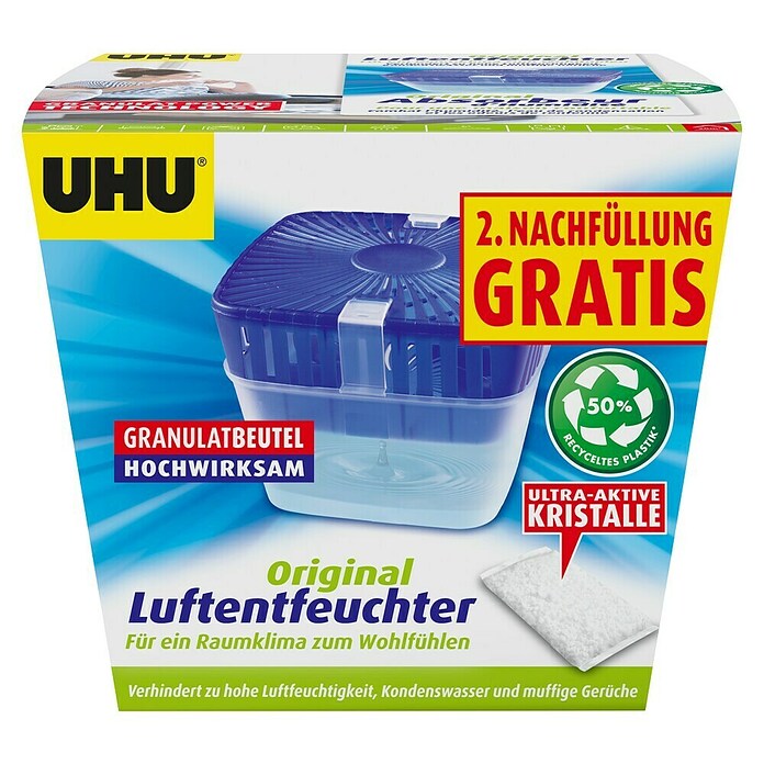 UHU Luftentfeuchter Originalpack +2. Nachfüllung gratis (450 g)