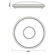 Globo Pametna okrogla stropna LED svetilka Connor  (16 W, Ø x V: 40 x 8 cm, Bela) | 3016 - Deckenleuchte | CACB - Deckenleuchten | CAC - Indoorleuchten | CA - Beleuchtung | C - Elektro | BAUHAUS