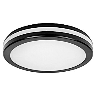 Green Tech LED okrogla stropna svetilka (24 W, Ø x V: 30 x 5,5 cm, Črna)