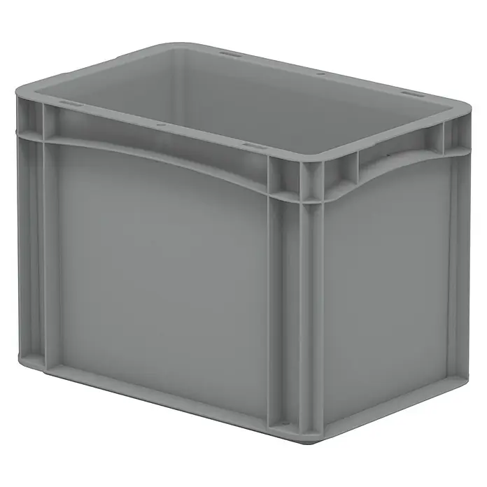 Surplus Systems Eurobox - L x B x H: 30 x 20 x 22 cm, Kunststoff, Grau - Abbildung einer grauen Kunststoffbox, ideal für Lagerung und Transport, robuste Bauweise für den vielseitigen Einsatz.