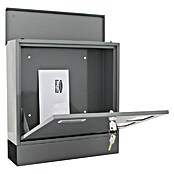 Rottner Stenski poštni nabiralnik Postale  (Do x Š x V: 12 x 37 x 38 cm, Srebrna, Jeklo) | 1347 - Briefkästen/Zeitungsboxen Metall | AAHE - Briefkästen/Zeitungsboxen | AAH - Sicherheit | AA - Eisenwaren | A - Eisenwaren | BAUHAUS