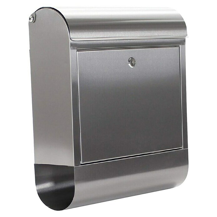 Rottner Stenski poštni nabiralnik Rondello  (Do x Š x V: 14 cm x 38,5 cm x 43,5 mm, Nerjavno jeklo, Srebrna) | 1347 - Briefkästen/Zeitungsboxen Metall | AAHE - Briefkästen/Zeitungsboxen | AAH - Sicherheit | AA - Eisenwaren | A - Eisenwaren | BAUHAUS