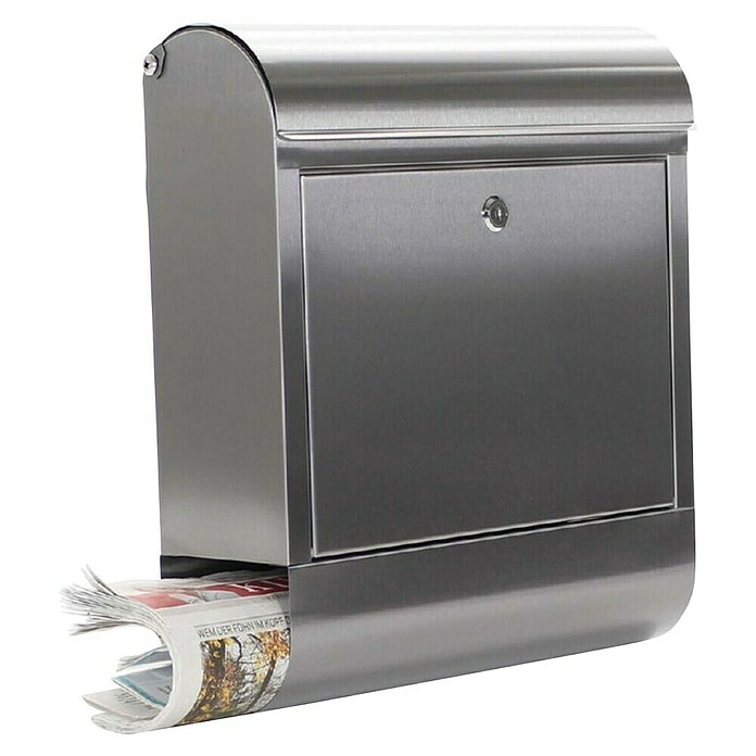 Rottner Stenski poštni nabiralnik Rondello  (Do x Š x V: 14 cm x 38,5 cm x 43,5 mm, Nerjavno jeklo, Srebrna) | 1347 - Briefkästen/Zeitungsboxen Metall | AAHE - Briefkästen/Zeitungsboxen | AAH - Sicherheit | AA - Eisenwaren | A - Eisenwaren | BAUHAUS